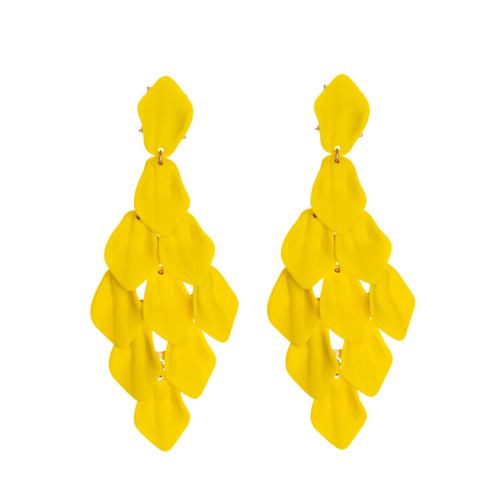 Square hanging flake earrings