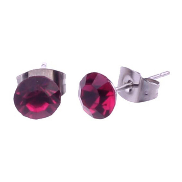 Glassy earrings 7mm