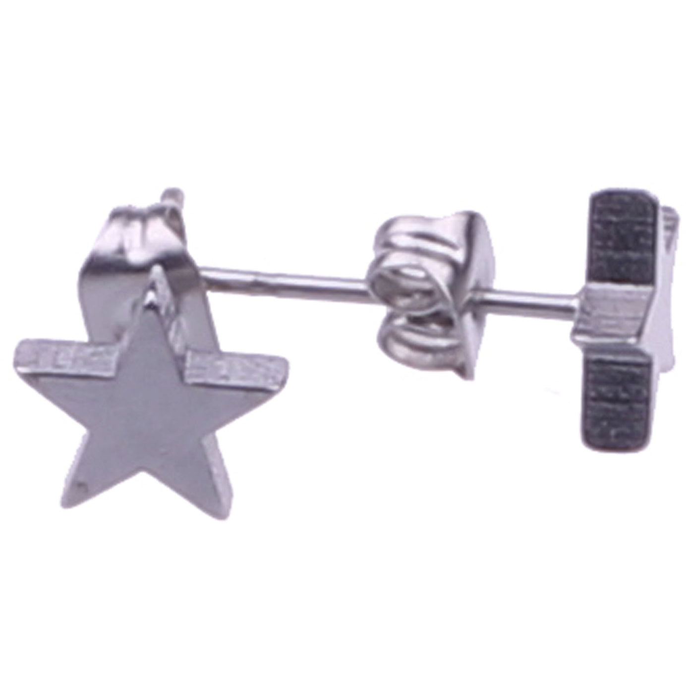 Steel earrings star