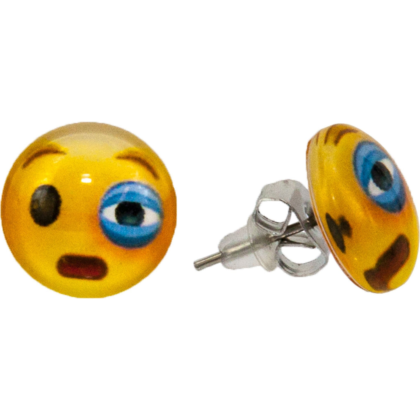 Emoji Black -yed Earrings 1cm