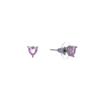Heart zirconia earrings