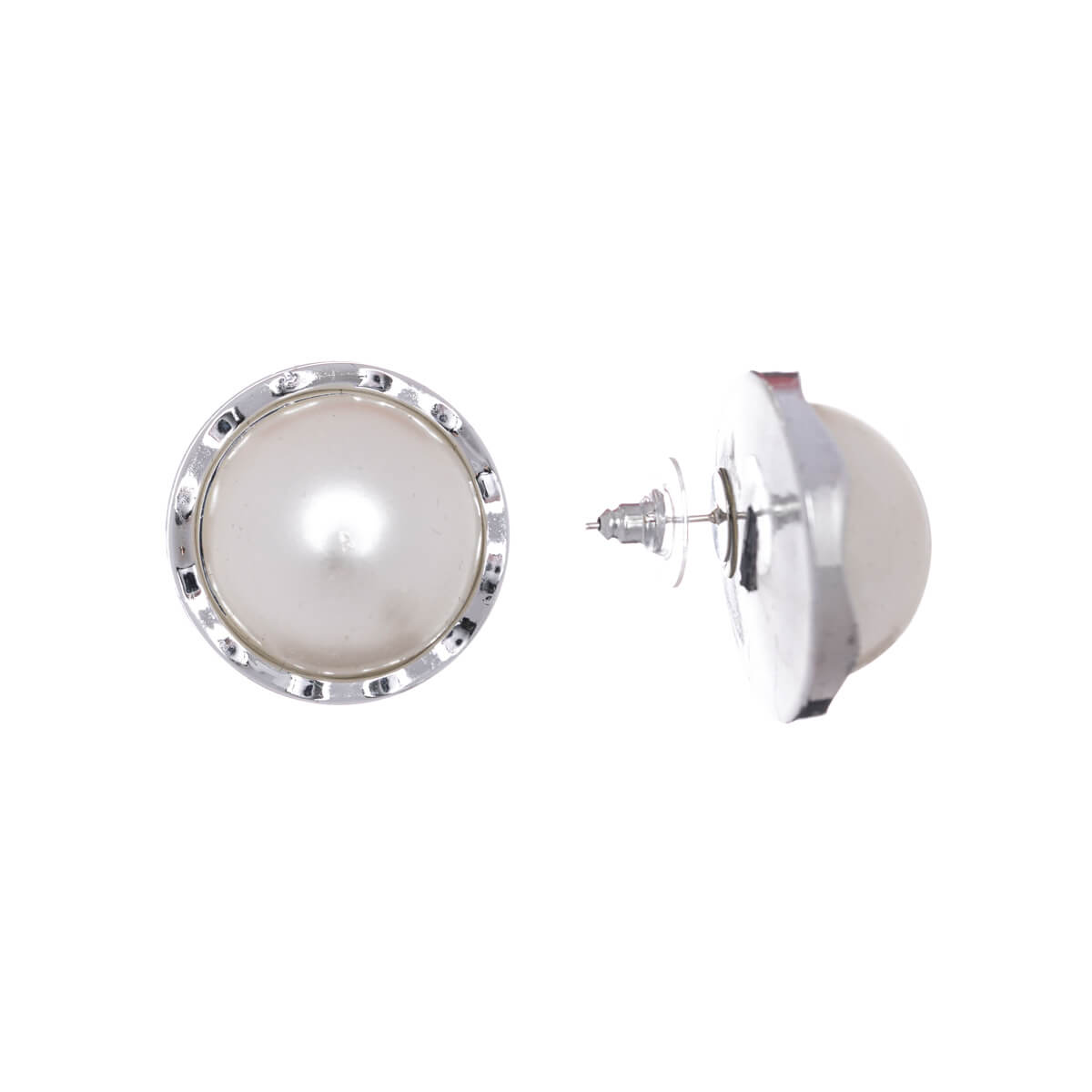 Big round pearl earrings 3cm