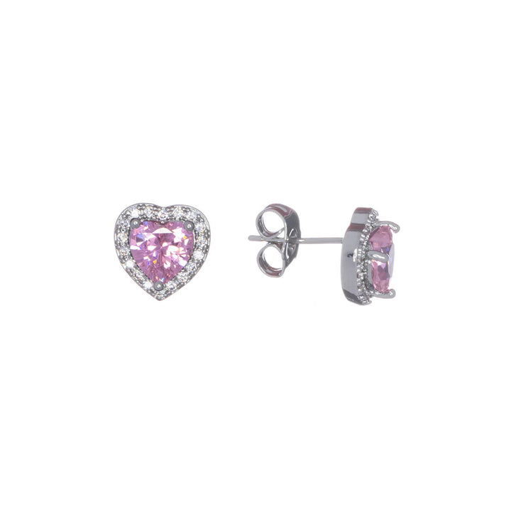 Zirconia heart earrings