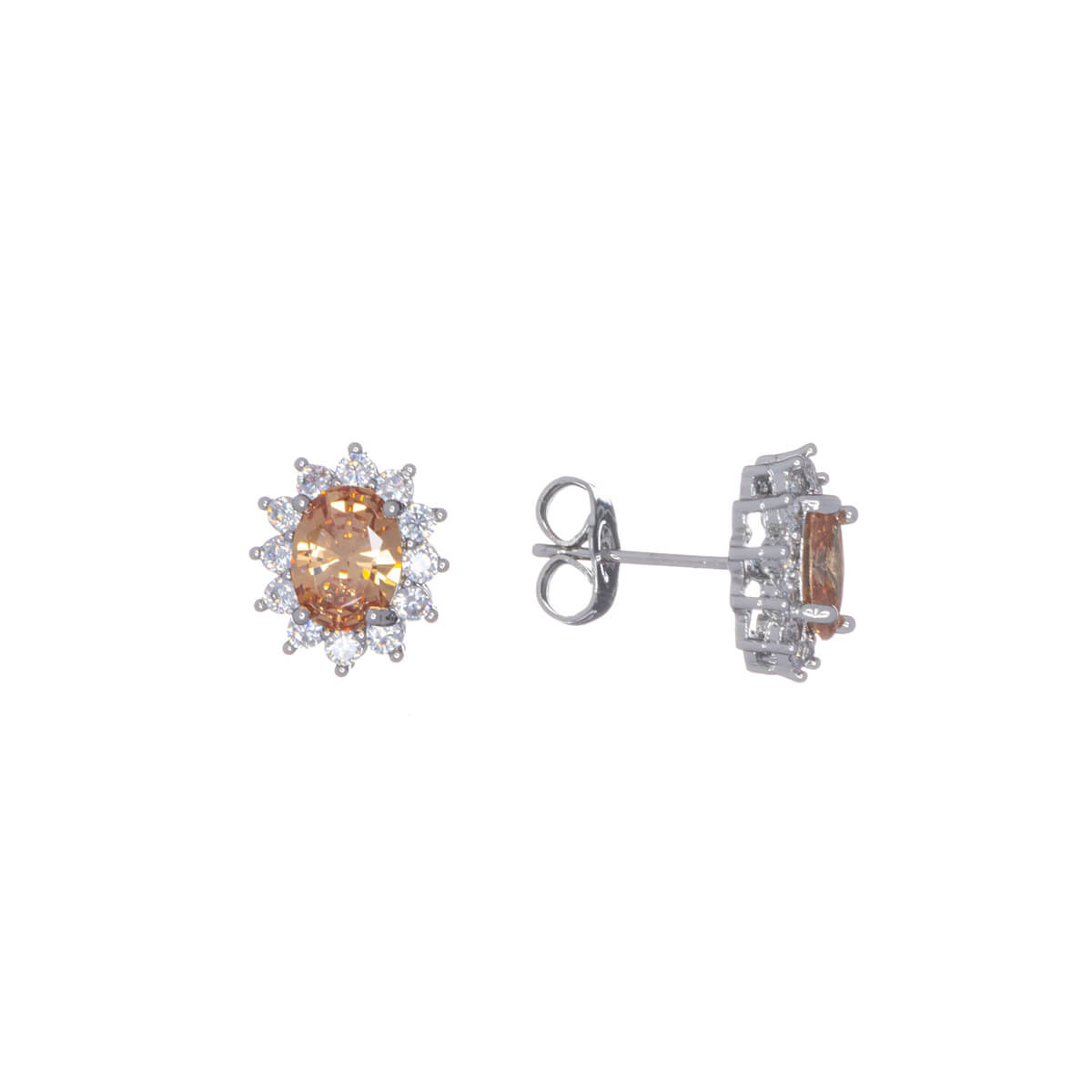 Ovals zirconia earrings
