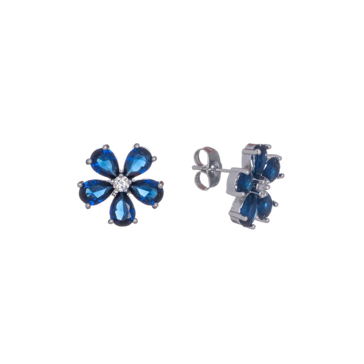 Zirconia flower earrings