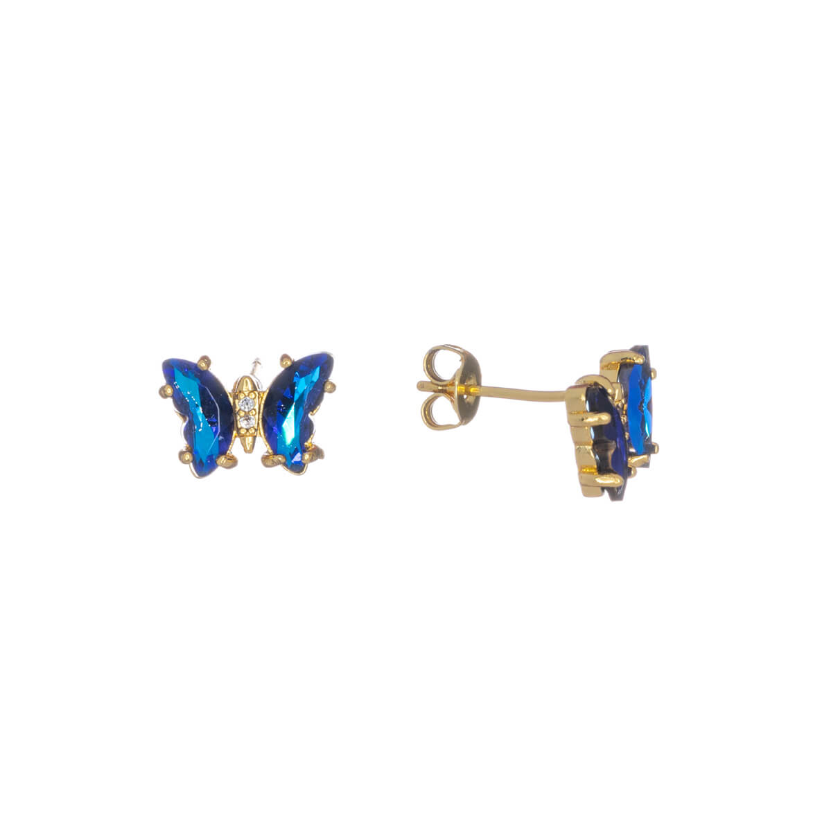 Zirconia butterfly earrings