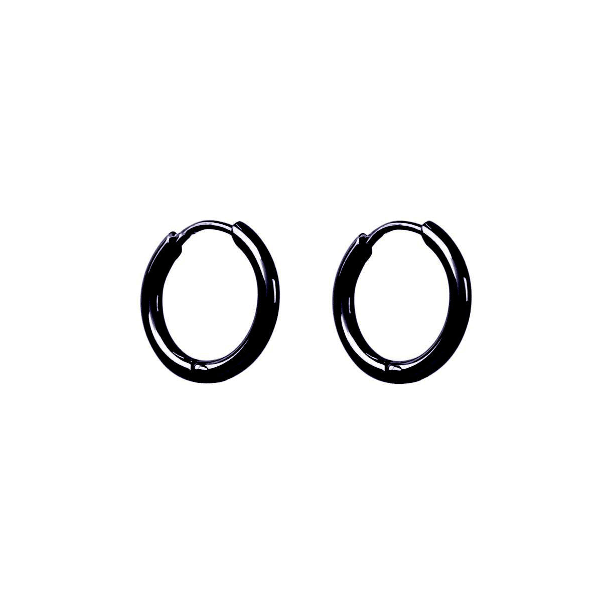 Small steel ring earrings 8mm