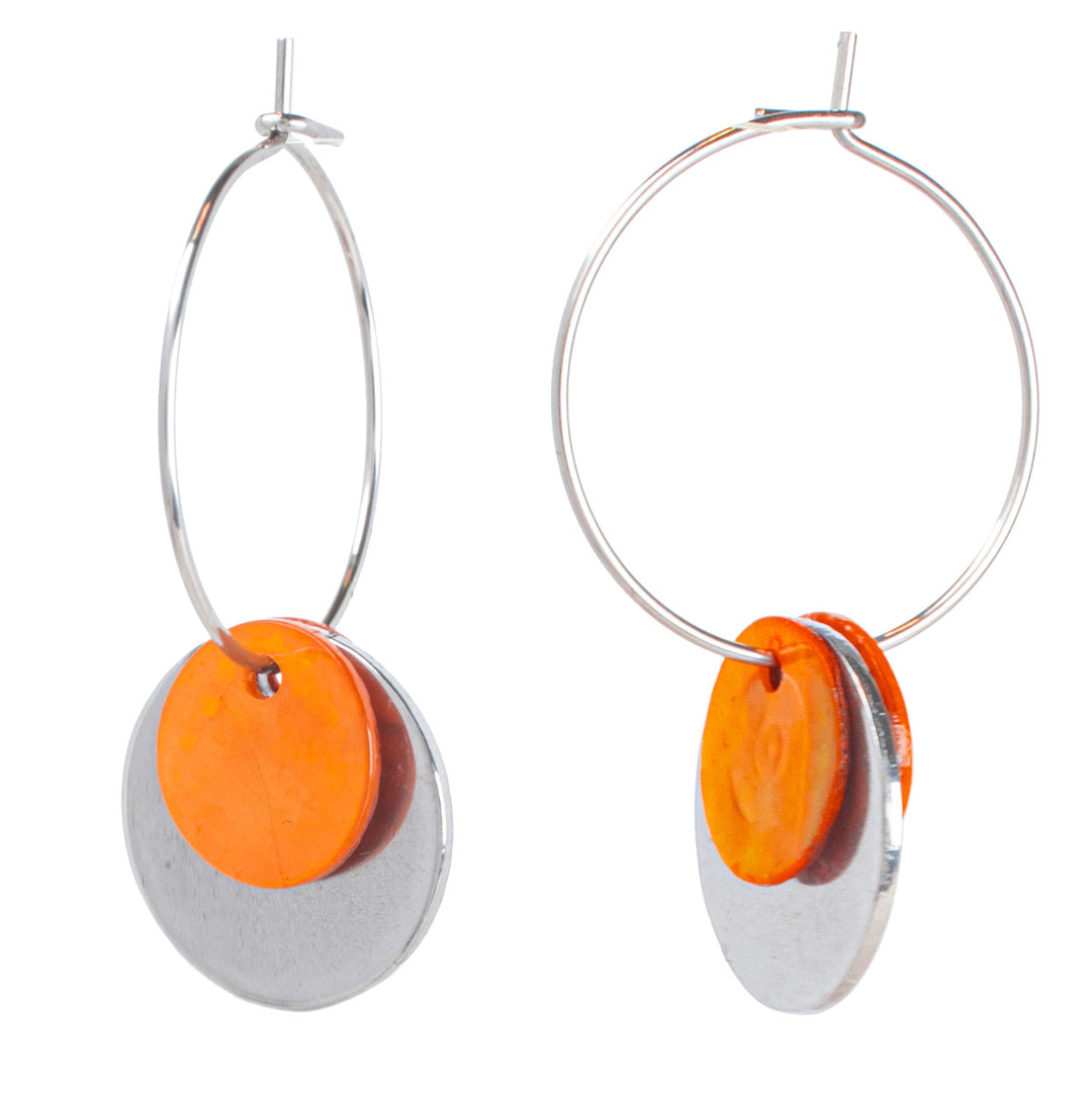 Ring earring shell pendant (steel 316L)