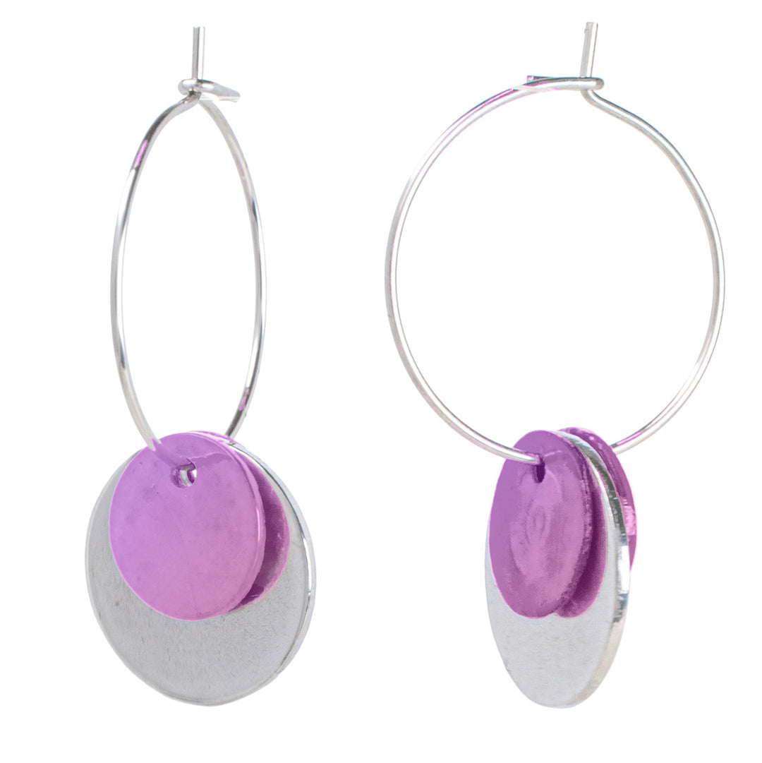 Ring earring shell pendant (steel 316L)