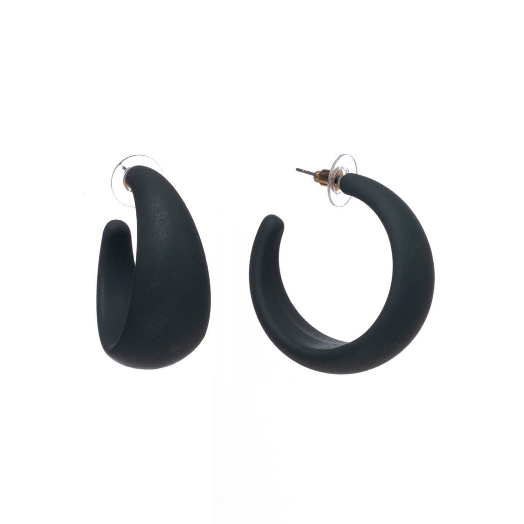 Plastic rings earrings 3,8cm