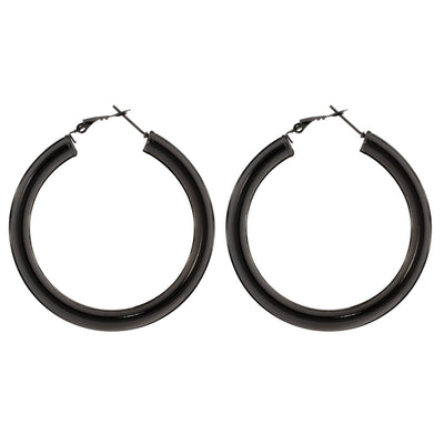 Steel earrings 5cm 6mm