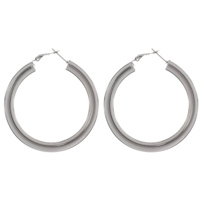 Steel earrings 5cm 6mm