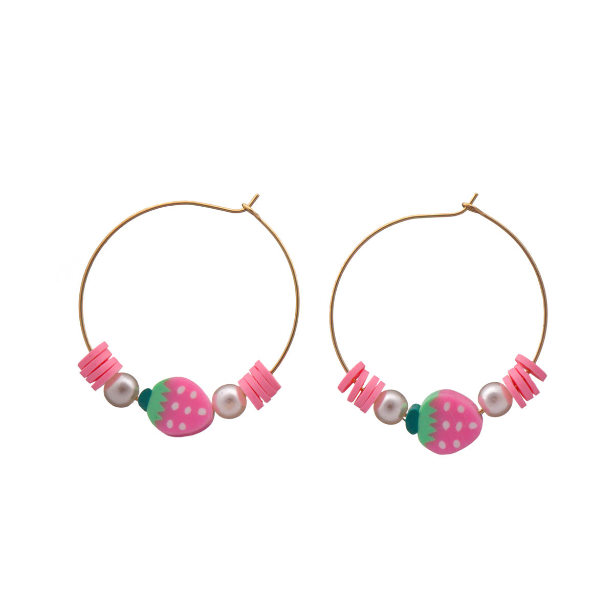 Strawberry ring earrings