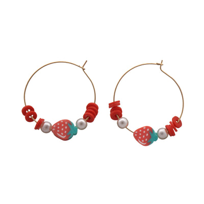 Strawberry ring earrings