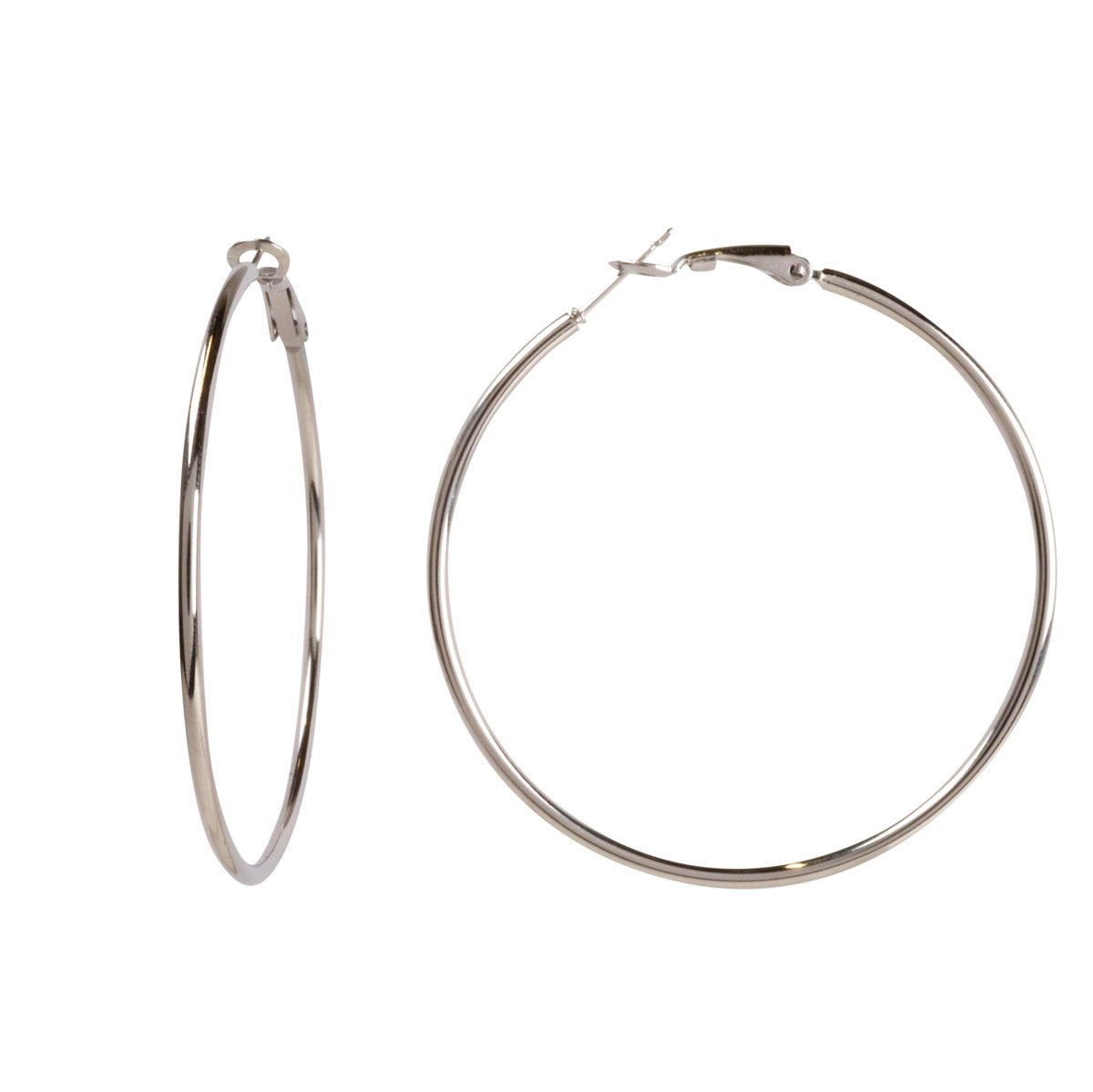 Steel earrings 6cm 2mm