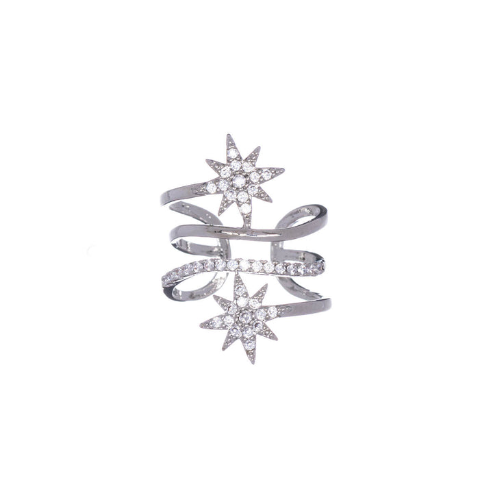 Wide zirconia star cartilage ear cuff 1pcs