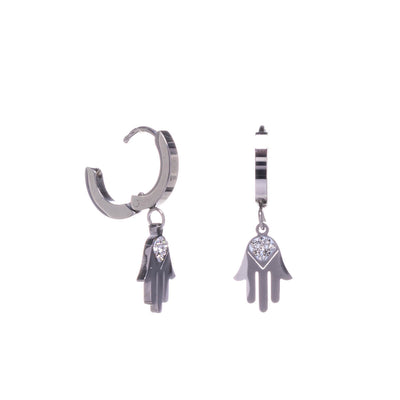 Hamsa hand hänge örhänge örhängen (stål 316L)