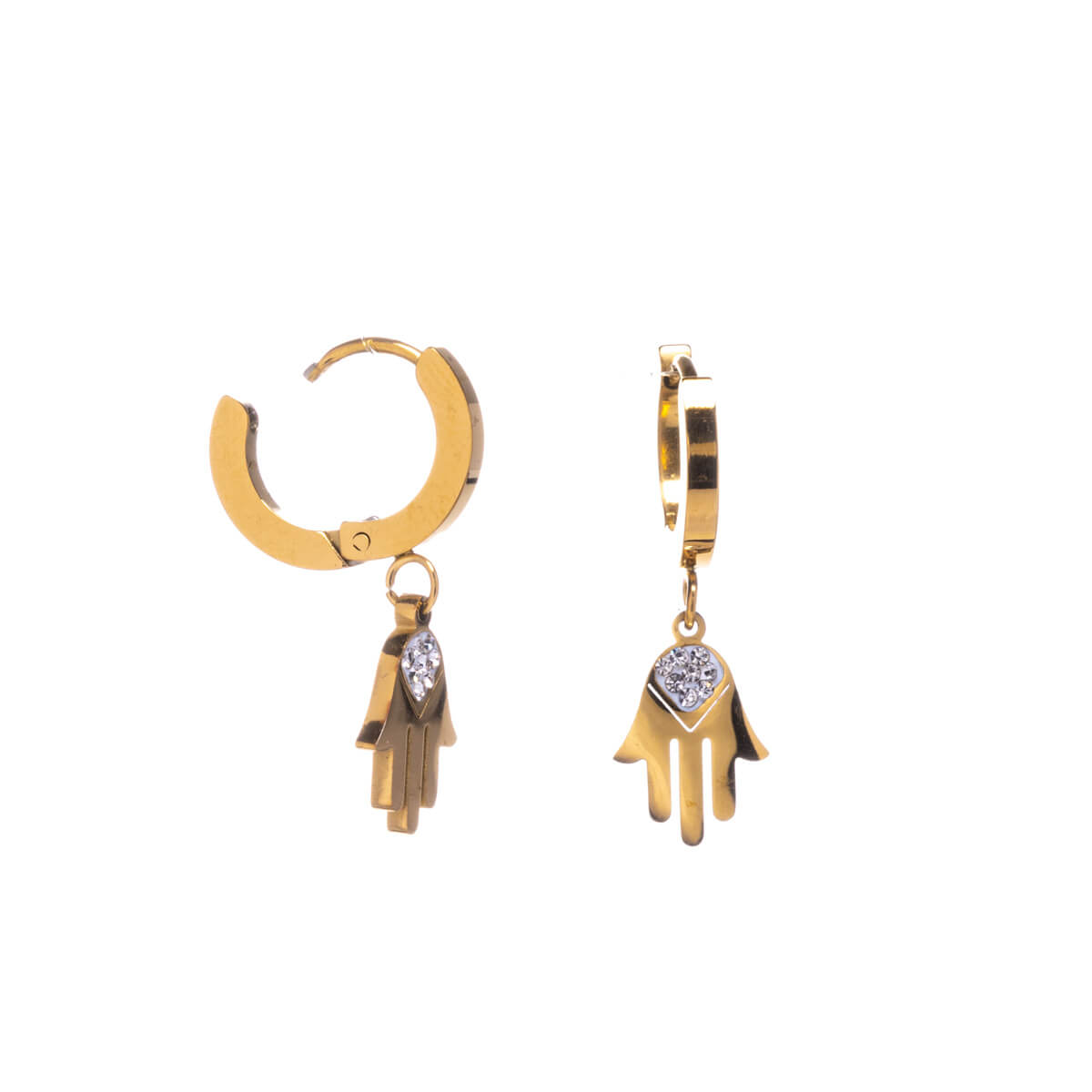 Hamsa hand pendant earring earrings (steel 316L)