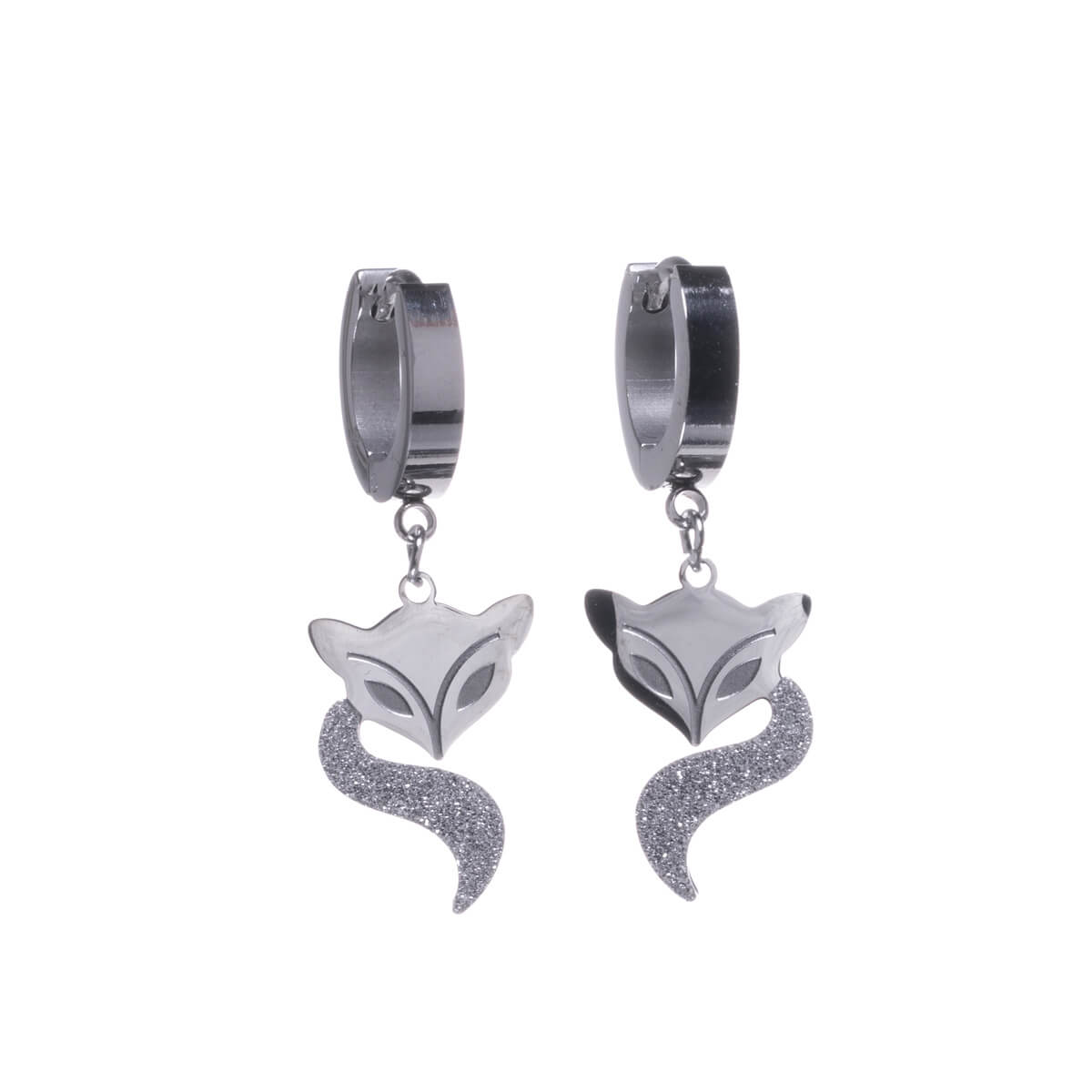 Fox pendant earring earrings (steel 316L)