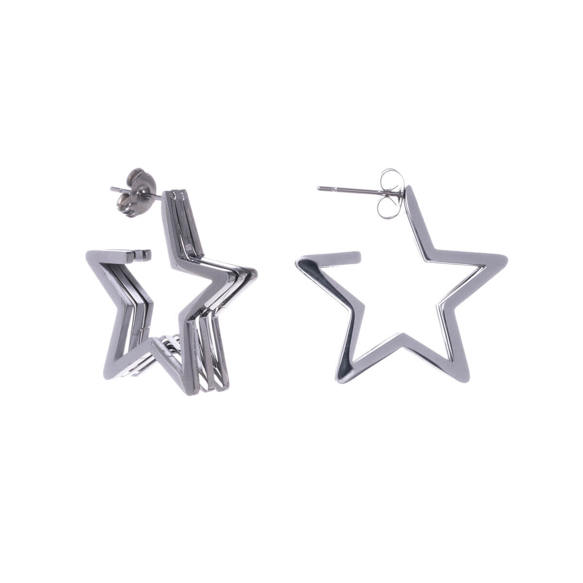 Star earring earrings (steel 316L)