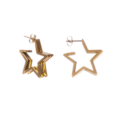 Star earring earrings (steel 316L)