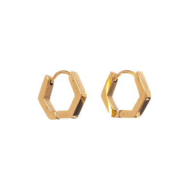 Steel hexagonal earrings (Steel 316L)