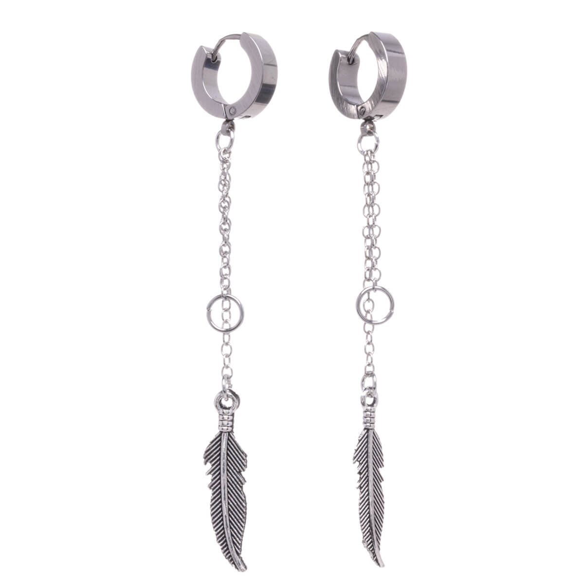 Fob pendant earrings earrings (Steel 316L)