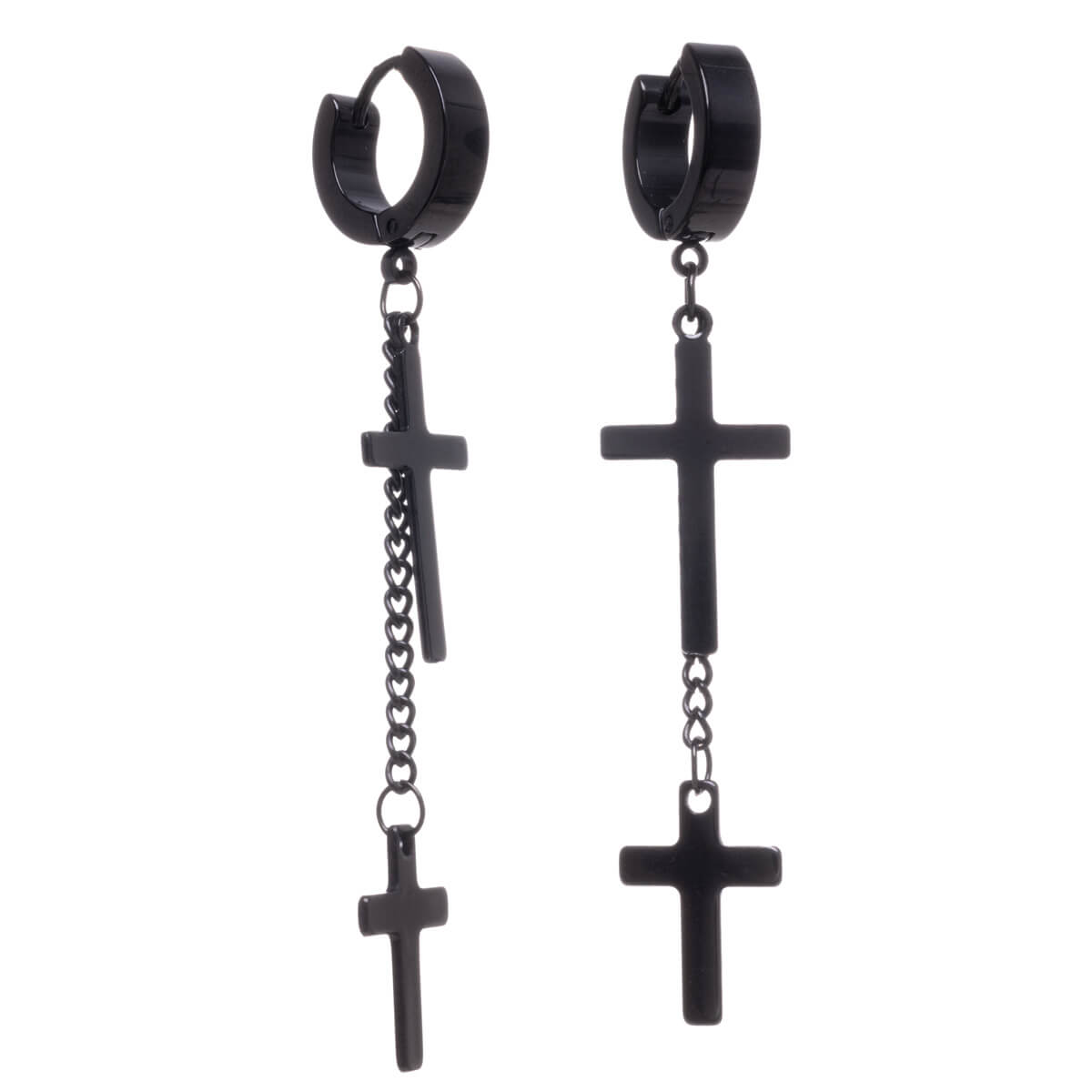 Double cross pendant earrings (Steel 316L)