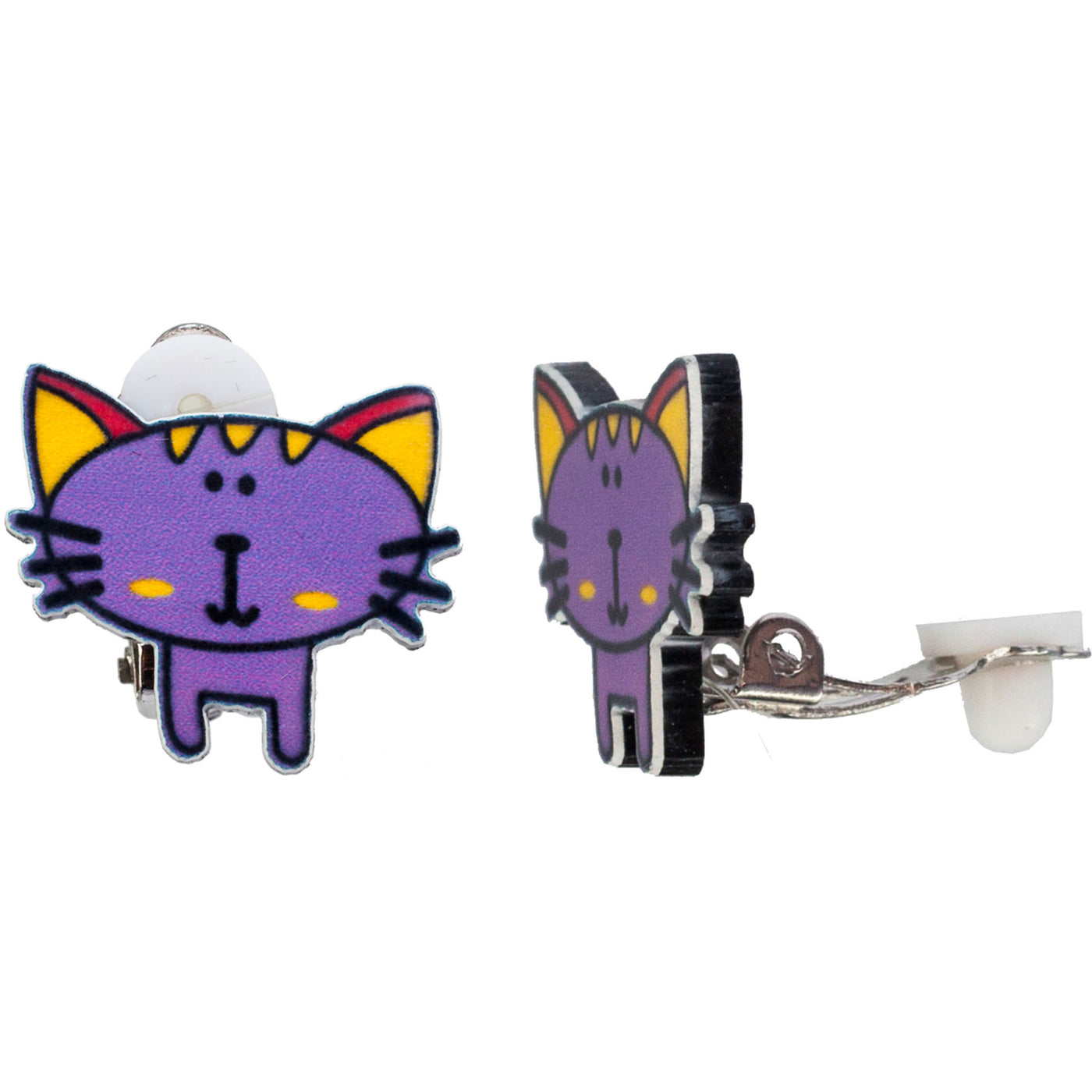 Cat clip earrings