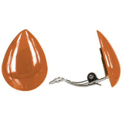 Drop -shaped clip earrings