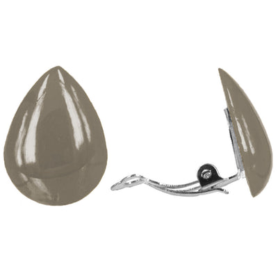 Drop -shaped clip earrings