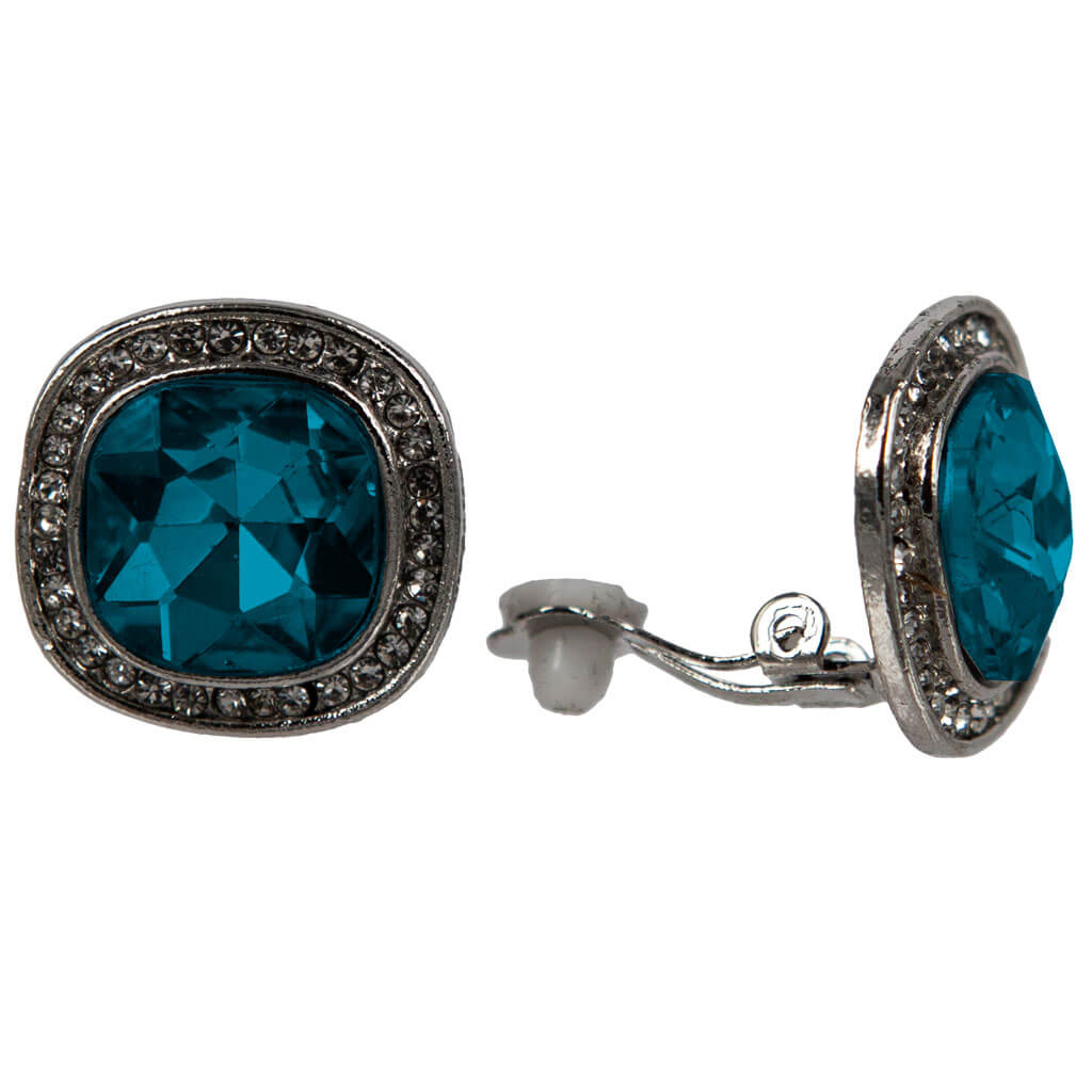 Rhinestone clip earrings