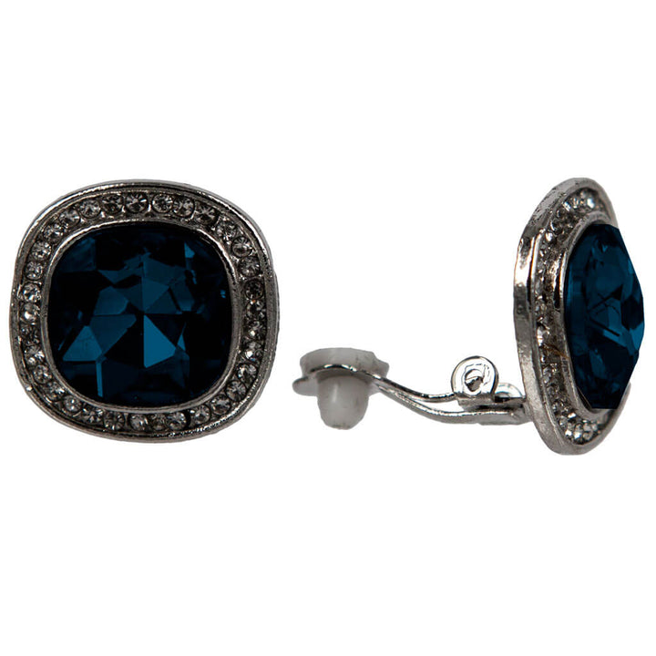 Rhinestone clip earrings