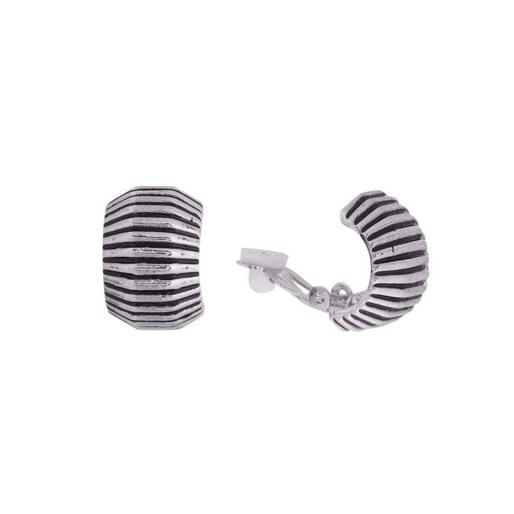 Half ring clip earrings