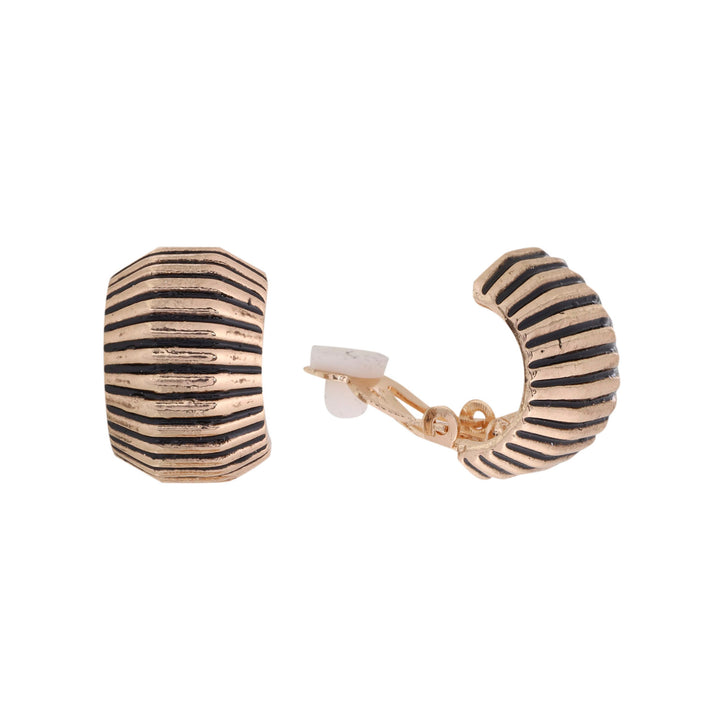 Half ring clip earrings