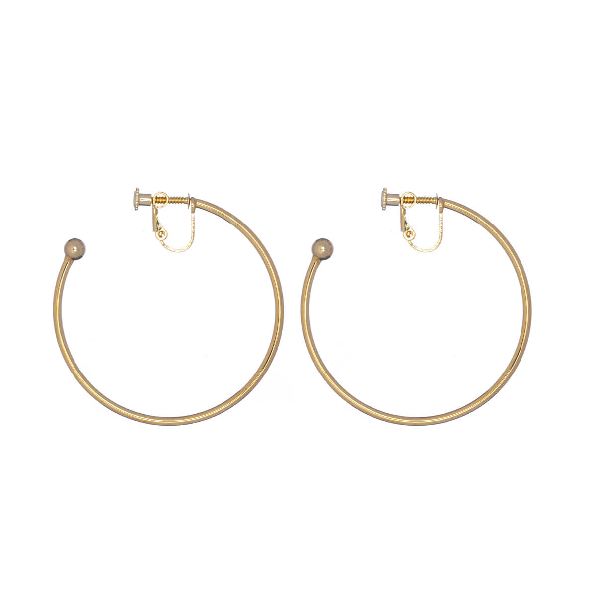 Guldade örhängen Clip Earrings 5cm