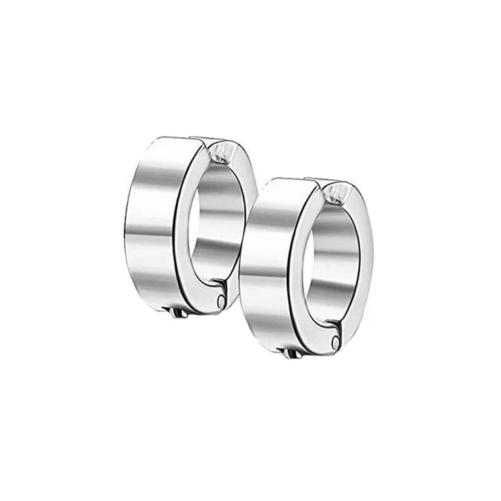 Steel ring clip earrings 4mm (steel 316L)