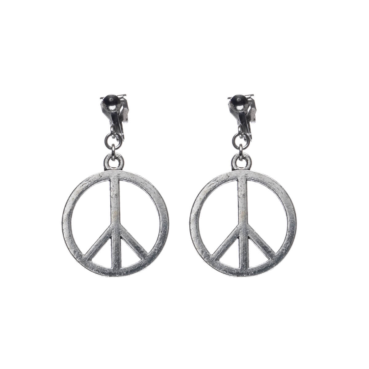 Peace sign clip earrings (Steel 316L)
