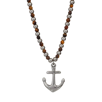 Steel anchor necklace