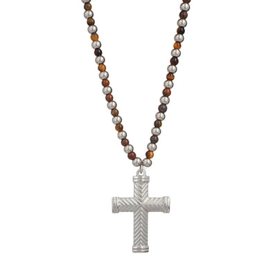 Steel cross necklace