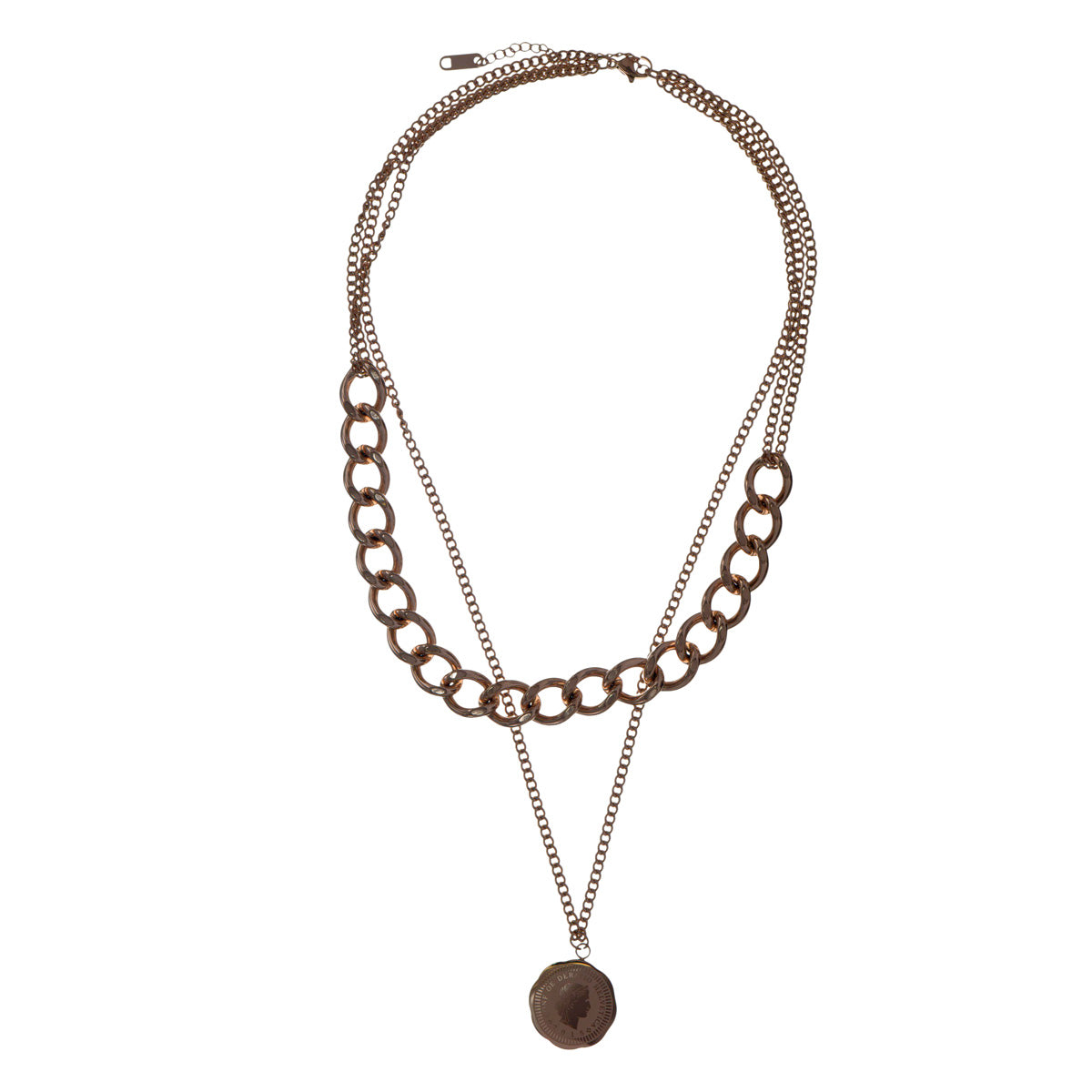 Två -rast halsband med ett hänge (stål)