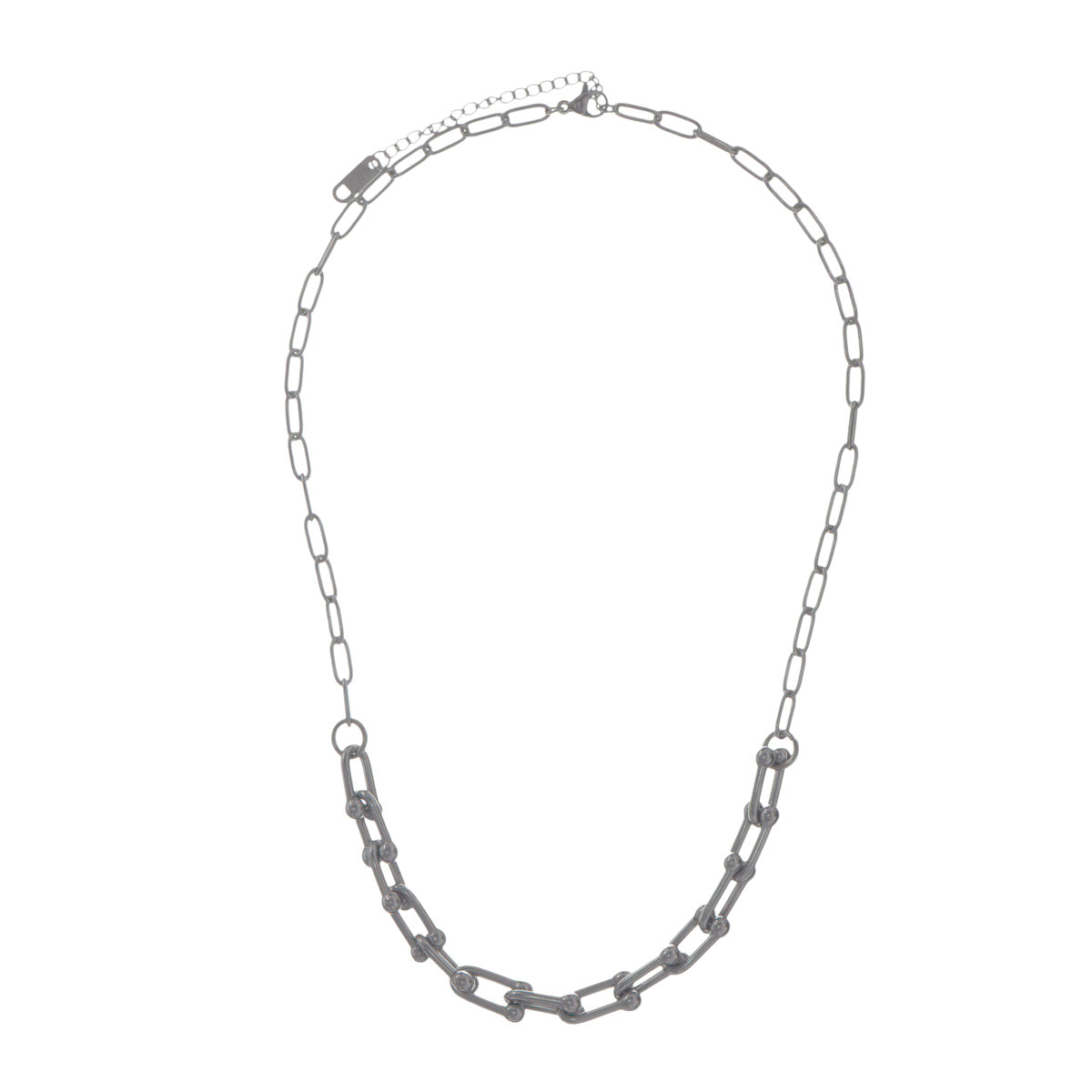 Cable chain necklace (steel) 44cm +5cm