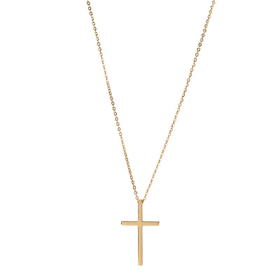 Steel cross necklace 50cm (steel 316L)