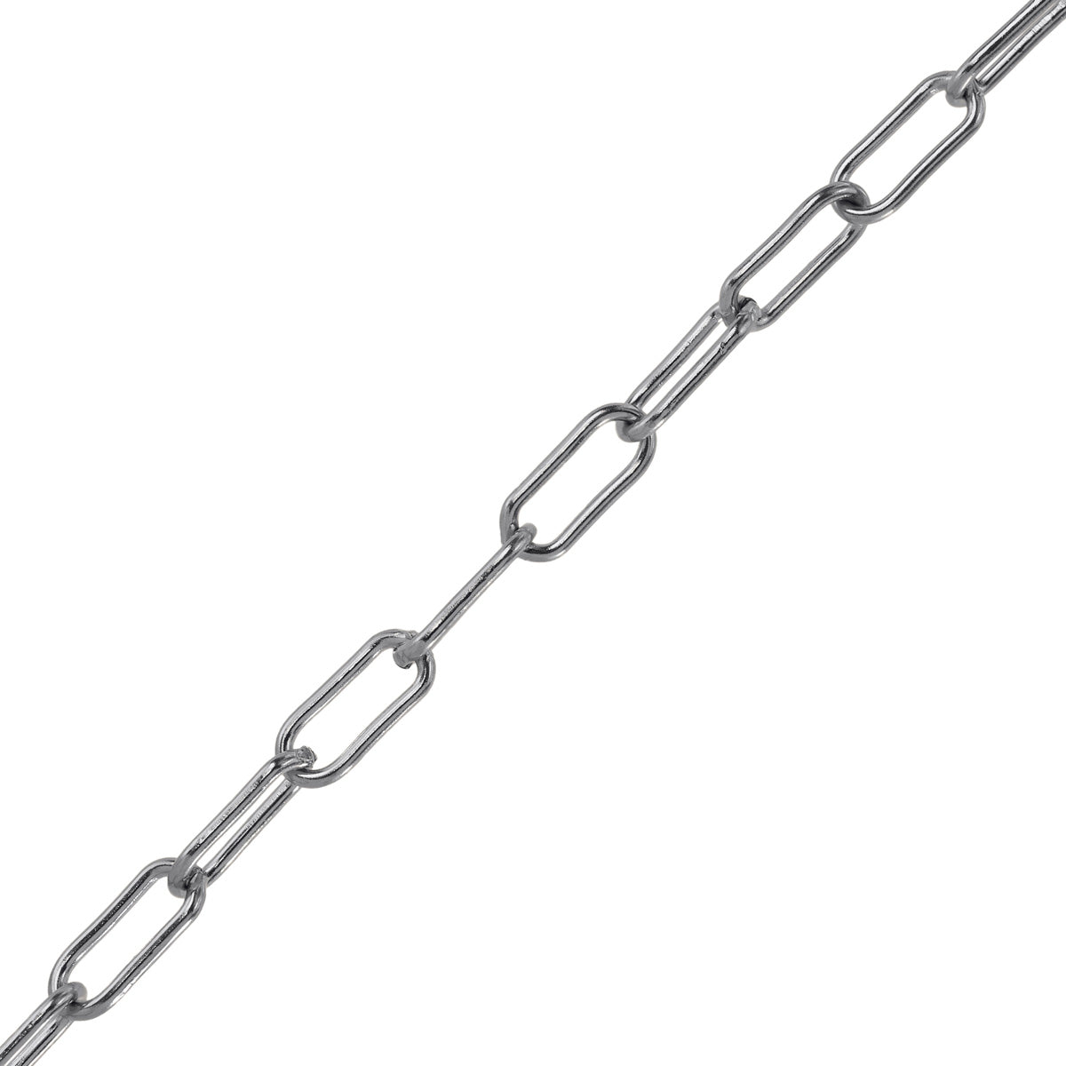 Kabelkedjan halsband (stål) 42 cm +5 cm