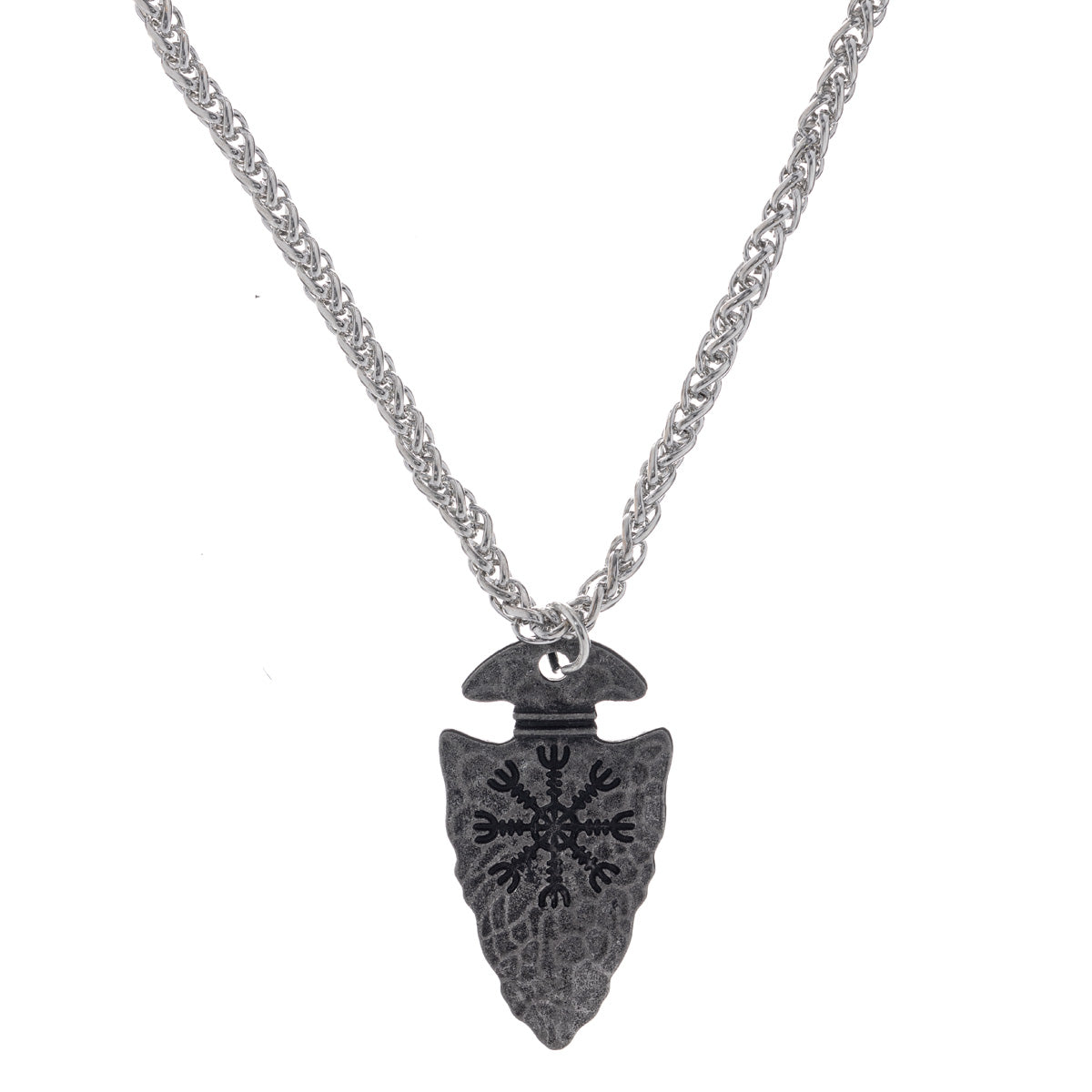 Forged arrow pendant necklace 62cm