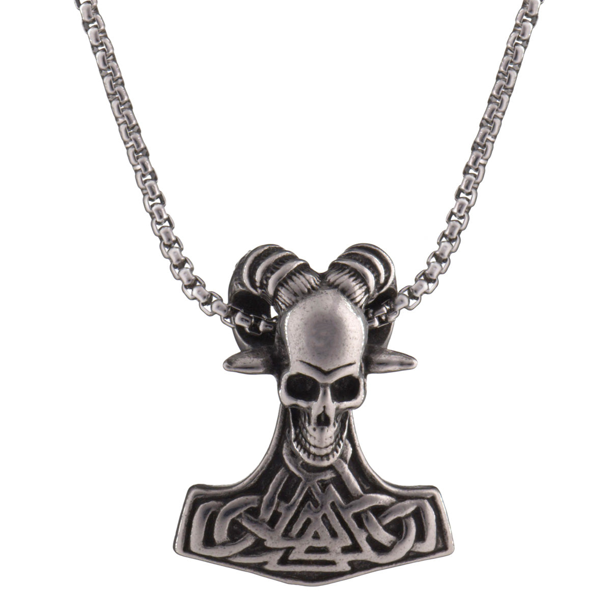 Skull pendant necklace 60cm (steel 316L)