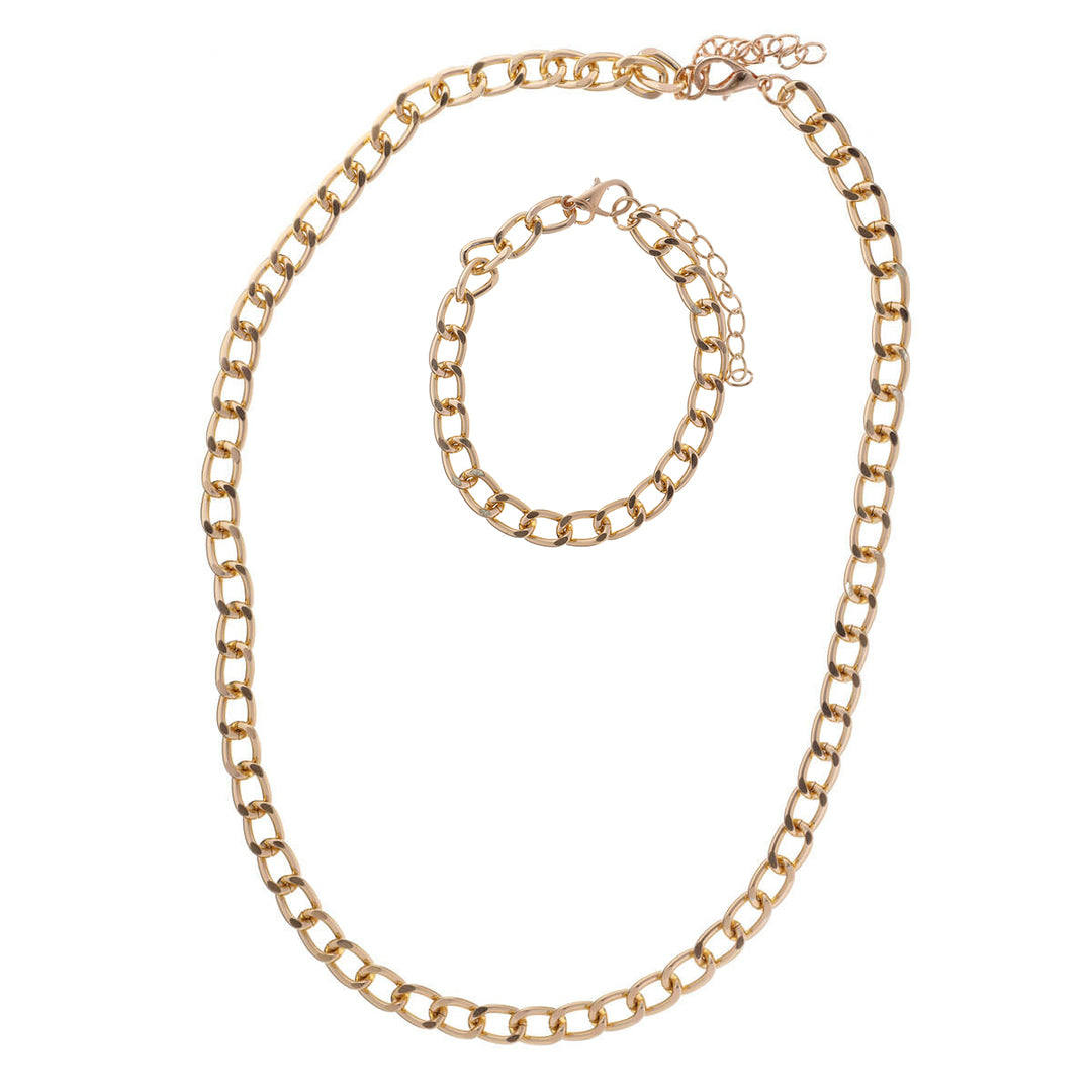 Panssariketju kaulakoru + rannekoru