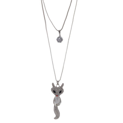 Fox pendant necklace 75cm