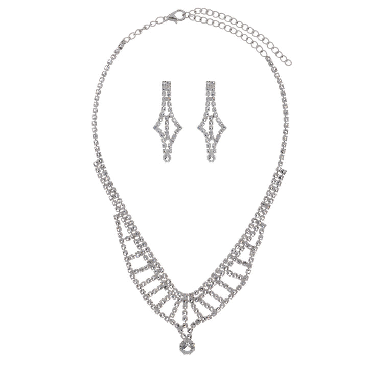 Glassstone festive necklace + earrings