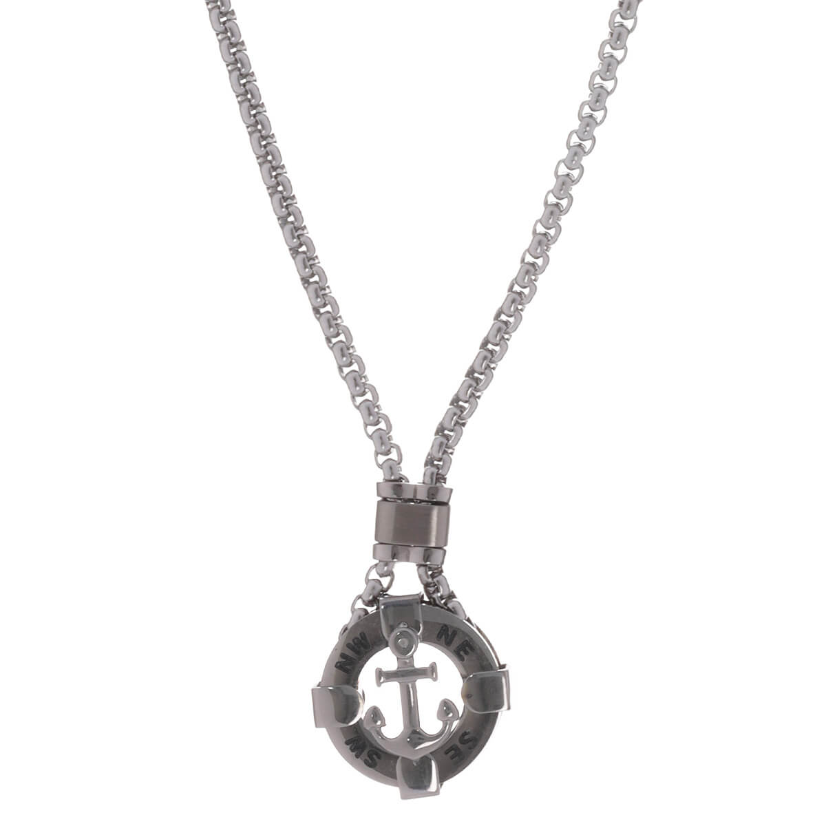 Anchor Pendant Steel Necklace 55 cm